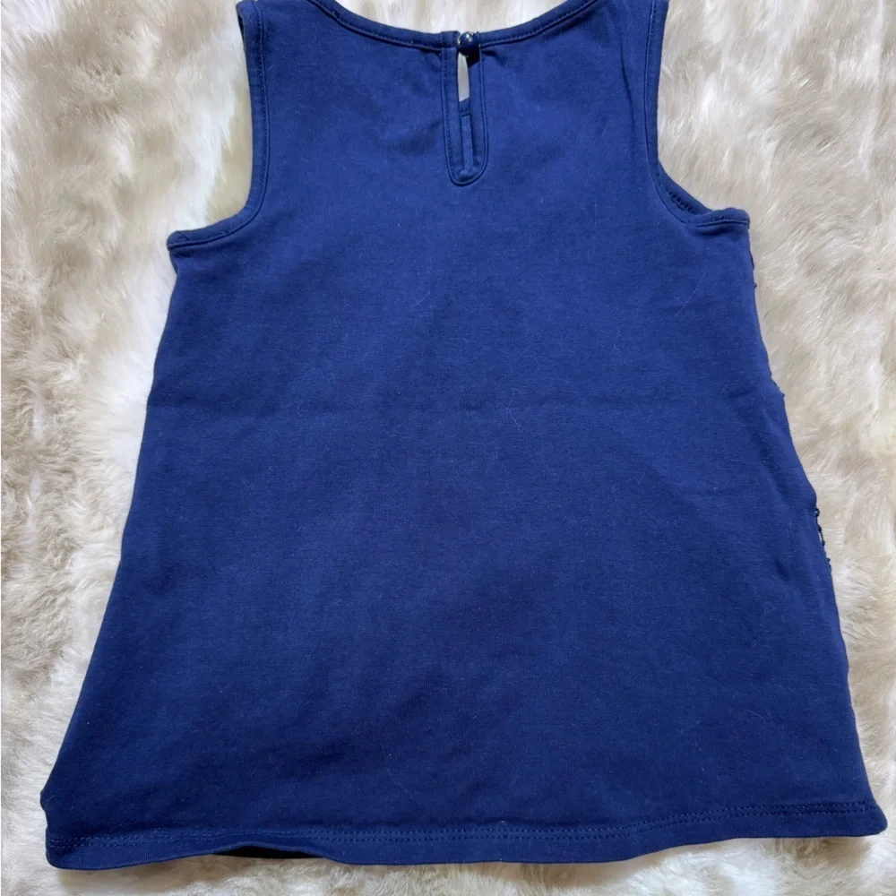 Kate Spade Baby Girl Navy Blue Heart Lace Overlay Shift Dress Size 12M